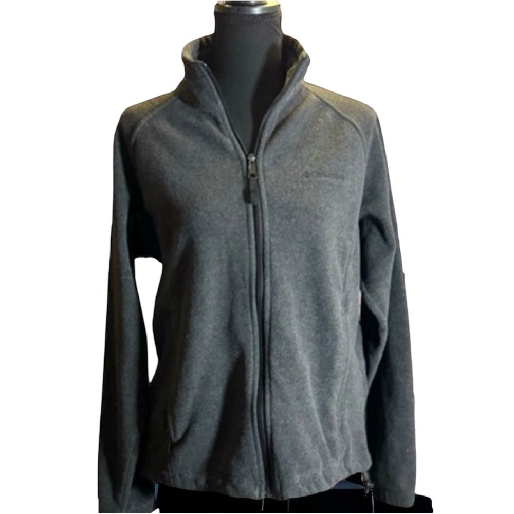 🔵 5 for $25 COLUMBIA women’s dark grey fleece long sleeve jacket